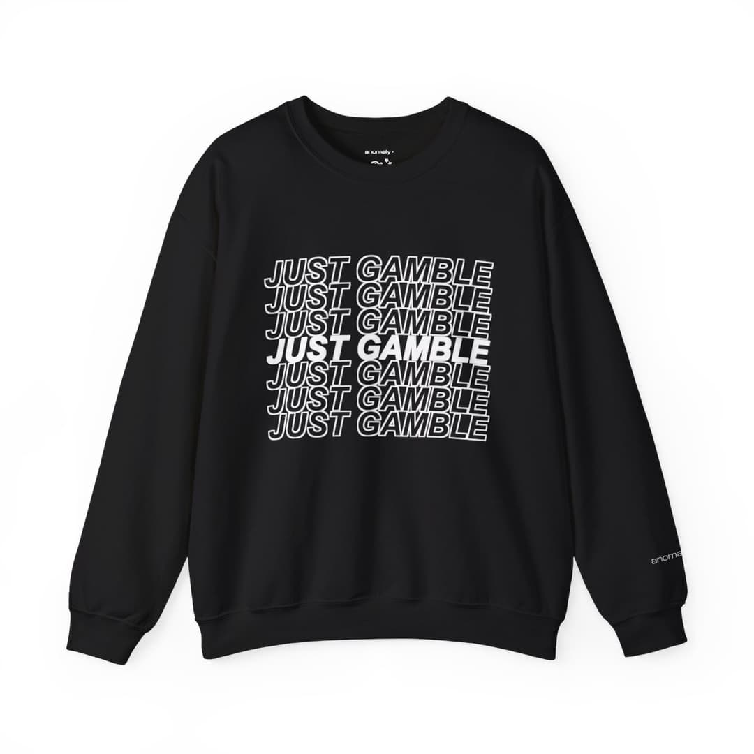 Just Gamble White Repeat Crewneck
