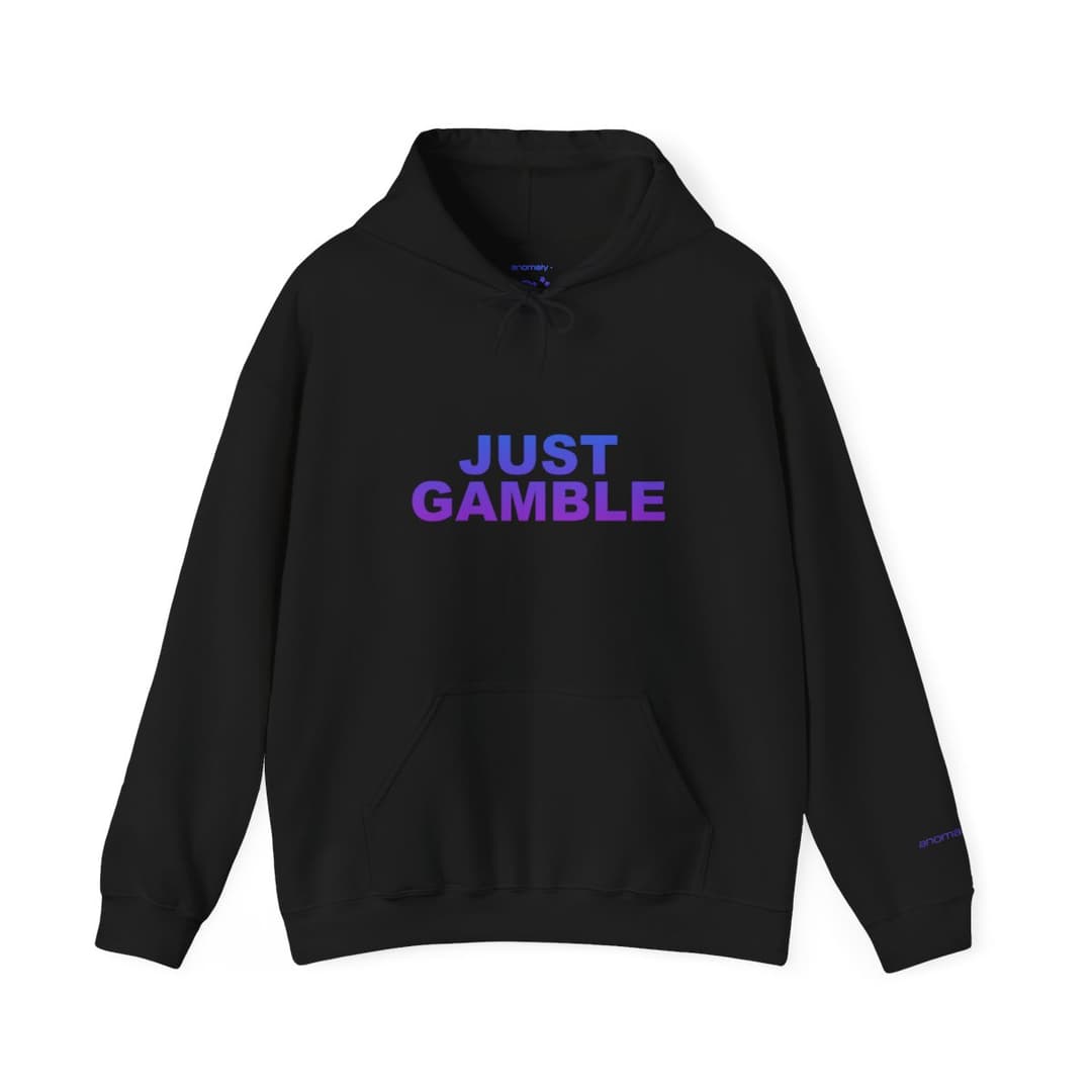 Just Gamble Purple Gradient Hoodie — Black