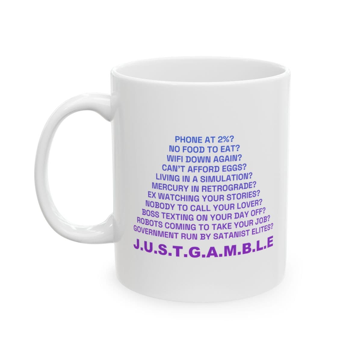Gambler's Manifesto Purple Gradient Ceramic Mug