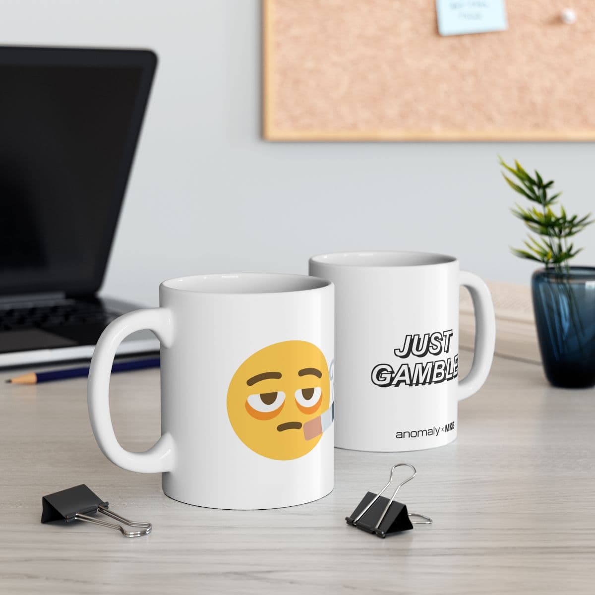 Tired Smoking Face Emoji Ceramic Mug